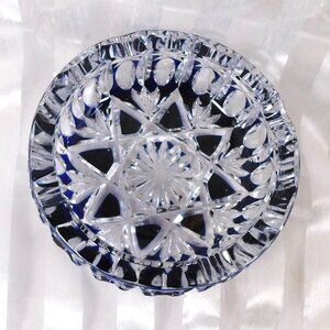 Blue Cut to Clear Ashtray/Bowl # 26252